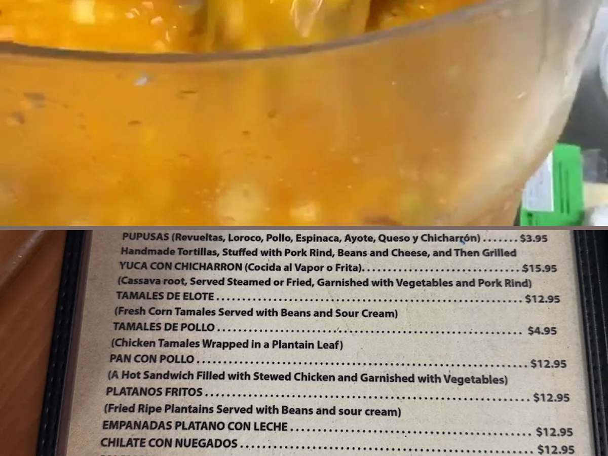 Shared plates and drinks on a restaurant table.